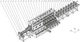 一种定模动辊变截面辊弯成形机