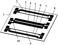 可测量双侧偏置敏感栅中心横向偏导的横向分布六敏感栅全桥金属应变片
