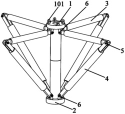 升降式高杆灯用灯盘支撑机构