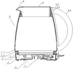 加热防爆玻璃杯水壶的装配方法