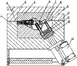 一种斜抽芯孔局部挤压压铸模具结构及成型工艺
