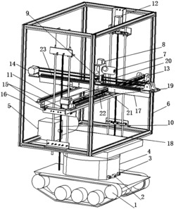 一种美国白蛾幼虫网幕智能对靶喷药机器人及喷药方法