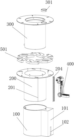 一种免弯腰垃圾袋收口的垃圾桶