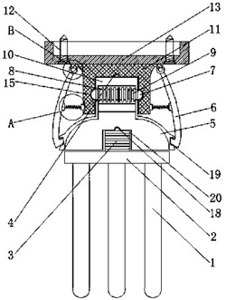 一种可分别更换灯头与灯管的节能灯