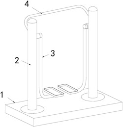 一种利用气体进出进行磁力减速的老人漫步机