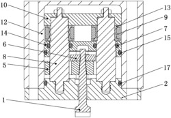 一种基于电励磁的湿式双磁柱式电磁铁