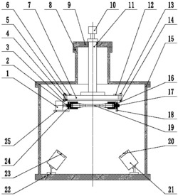 一种适用于磁控溅射仪的自动式圆棒试样镀膜夹持装置