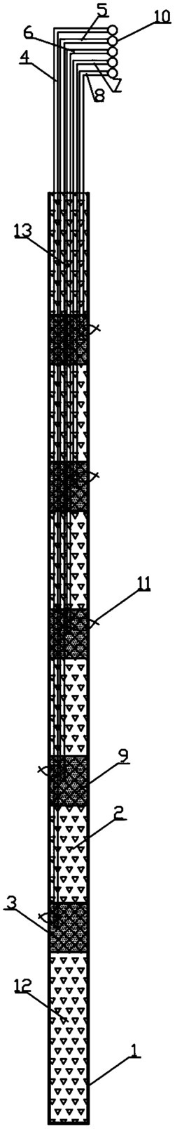 一种真空预压密封膜下土体真空度监测装置