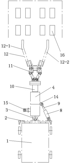 一种锻造无轨装取料机摆移机构