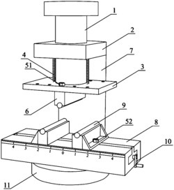 一种可调节的三、四点弯曲通用型试验机用夹具