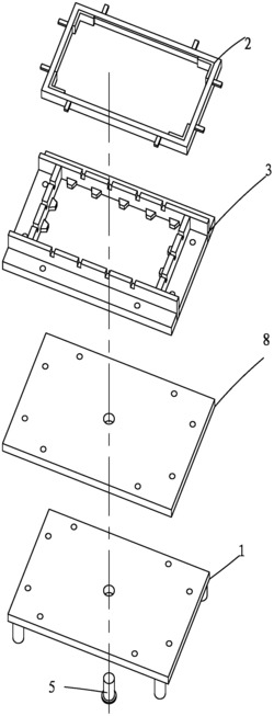 一种空心楼盖装配箱的混凝土底座的制造模具