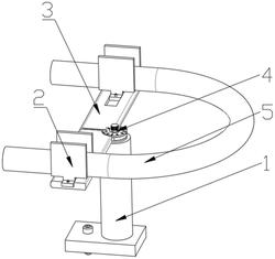 一种金属弯管的弯曲角度测量机构