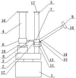 水下清刷机器人的清刷头连接臂