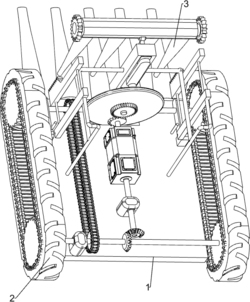 一种移动式自动松土装置