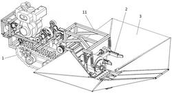 悬挂夹持振动采收机