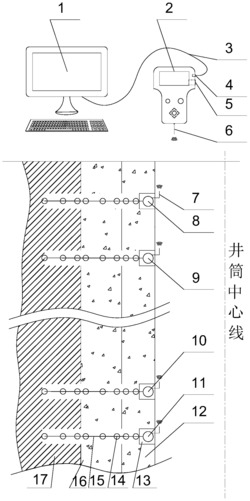 一种矿井井筒内无线温度监测传输装置