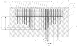 一种用于控制不均匀沉降的海塘与水闸连接段地基结构及其施工方法