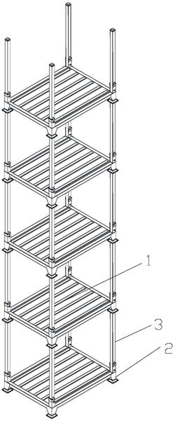 一种折叠式货架结构