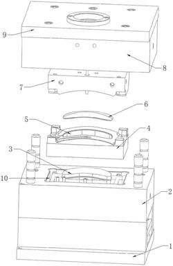 一种用于制造RS盒下体的模具装置