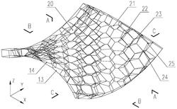 菱形十二面体堆积组合的空间双曲面网壳结构