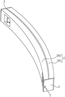 一种弧形车载LED路牌的边框结构