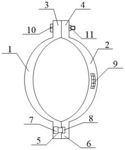 一种采油井口用的防盗卡箍装置