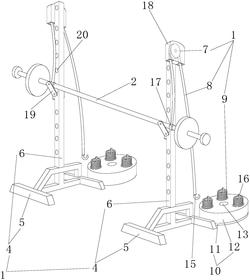 一种高度可调节的杠铃架